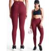 imageNELEUS Womens Yoga Pant Tummy Control High Waist Running Leggings with Pocket9124 BlackGreyRed 3 Pack