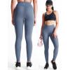 imageNELEUS Womens Yoga Pant Tummy Control High Waist Running Leggings with Pocket9124 NavyGrayish Blue 2 Pack