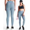 imageNELEUS Womens Yoga Pant Tummy Control High Waist Running Leggings with Pocket9124 NavyGrayish Blue 2 Pack