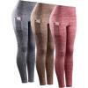 9033 Yoga Pant 3 Pack: Red grey brown