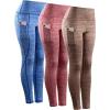 9033 Yoga Pant 3 Pack:blue red brown
