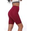 imageNELEUS Womens Athletic Shorts High Waist Tummy Control Workout Biker Shorts for Running Gym Yoga1010 BlackBlueRed 3 Pack