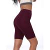 imageNELEUS Womens Athletic Shorts High Waist Tummy Control Workout Biker Shorts for Running Gym Yoga1010 BlackGreyDark Red 3 Pack