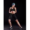 imageNELEUS Womens Athletic Shorts High Waist Tummy Control Workout Biker Shorts for Running Gym Yoga9005 3 Pack blackGreyBlue