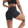 imageNELEUS Womens Athletic Shorts High Waist Tummy Control Workout Biker Shorts for Running Gym Yoga9118 BlackGreyDark Navy 3 Pack