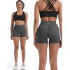 imageNELEUS Womens Athletic Shorts High Waist Tummy Control Workout Biker Shorts for Running Gym Yoga9118 BlackGreyNavy Blue 3 Pack