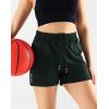 imageNELEUS Womens Lightweight Running Shorts Workout Athletic Short for Yoga with Pocket4 Inseam BlackGreyBlackish Green  3 Pack