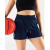 imageNELEUS Womens Lightweight Running Shorts Workout Athletic Short for Yoga with Pocket4 Inseam BlackGreyNavy Blue  3 Pack