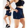 imageNELEUS Womens Lightweight Running Shorts Workout Athletic Short for Yoga with Pocket4 Inseam BlackGreyNavy Blue  3 Pack