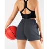 imageNELEUS Womens Lightweight Running Shorts Workout Athletic Short for Yoga with Pocket4 Inseam BlackGreyRed  3 Pack