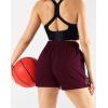 imageNELEUS Womens Lightweight Running Shorts Workout Athletic Short for Yoga with Pocket4 Inseam BlackGreyRed  3 Pack