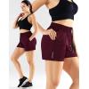 imageNELEUS Womens Lightweight Running Shorts Workout Athletic Short for Yoga with Pocket4 Inseam BlackGreyRed  3 Pack