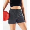 imageNELEUS Womens Lightweight Running Shorts Workout Athletic Short for Yoga with Pocket4 Inseam PinkGreyWhite 3 Pack