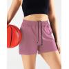 imageNELEUS Womens Lightweight Running Shorts Workout Athletic Short for Yoga with Pocket4 Inseam PinkGreyWhite 3 Pack