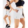 imageNELEUS Womens Lightweight Running Shorts Workout Athletic Short for Yoga with Pocket4 Inseam PinkGreyWhite 3 Pack