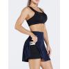 imageNELEUS Womens Lightweight Running Shorts Workout Athletic Short for Yoga with PocketSkirts BlackGreyNavy Blue 3 Pack