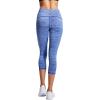 imageNELEUS Womens Yoga Running Capris Tummy Control High Waist Workout Pants9034 BlackBlue 2 Pack
