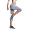 imageNELEUS Womens Yoga Running Capris Tummy Control High Waist Workout Pants9034 BlackGreyBlue 3 Pack