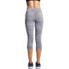 imageNELEUS Womens Yoga Running Capris Tummy Control High Waist Workout Pants9034 BlackGreyRed 3 Pack
