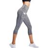 imageNELEUS Womens Yoga Running Capris Tummy Control High Waist Workout Pants9034 BlackNavy Blue 2 Pack