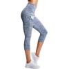 imageNELEUS Womens Yoga Running Capris Tummy Control High Waist Workout Pants9034 BlackNavy Blue 2 Pack