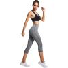 imageNELEUS Womens Yoga Running Capris Tummy Control High Waist Workout Pants9034 BlackRed 2 Pack