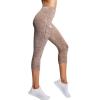 imageNELEUS Womens Yoga Running Capris Tummy Control High Waist Workout Pants9034 BlueRedBrown 3 Pack