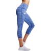 imageNELEUS Womens Yoga Running Capris Tummy Control High Waist Workout Pants9034 BlueRedBrown 3 Pack