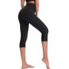 imageNELEUS Womens Yoga Running Capris Tummy Control High Waist Workout Pants9042 BlackBlack 2 Pack