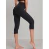 imageNELEUS Womens Yoga Running Capris Tummy Control High Waist Workout Pants9042 BlackBlack 2 Pack