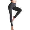 imageNELEUS High Waist Running Workout Leggings for Yoga with Pockets9017 Yoga Pant 2 Packblack grey