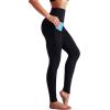 imageNELEUS High Waist Running Workout Leggings for Yoga with Pockets9017 Yoga Pant 2 Packblack red