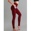 imageNELEUS High Waist Running Workout Leggings for Yoga with Pockets9017 Yoga Pant 3 PackblackGreyRed