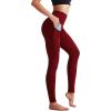 imageNELEUS High Waist Running Workout Leggings for Yoga with Pockets9017 Yoga Pant 3 PackblackGreyRed