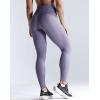 imageNELEUS High Waist Running Workout Leggings for Yoga with Pockets9069 BackLight Purple  2 Pack