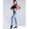 imageNELEUS High Waist Running Workout Leggings for Yoga with Pockets9069 BlackLight Steel Blue  2 Pack