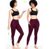 imageNELEUS High Waist Running Workout Leggings for Yoga with Pockets9152 Black grey red  Pack of 3