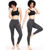 imageNELEUS High Waist Running Workout Leggings for Yoga with Pockets9152 Black grey red  Pack of 3