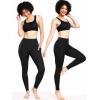 imageNELEUS High Waist Running Workout Leggings for Yoga with Pockets9152 Black navy Blue red  Pack of 3