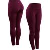 imageNELEUS High Waist Running Workout Leggings for Yoga with Pockets9152 Black navy Blue red  Pack of 3