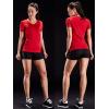 imageNELEUS Womens 3 Pack Compression Workout Athletic Shirt8016 BlueLight BlueRed 3 Pack