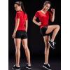 imageNELEUS Womens 3 Pack Compression Workout Athletic Shirt8016 BlueLight BlueRed 3 Pack