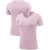 imageNELEUS Womens 3 Pack Compression Workout Athletic Shirt8016 PinkPurpleBlackish Green 3 Pack