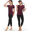 imageNELEUS Womens 3 Pack Compression Workout Athletic Shirt8017 BlackGreyBurgundy