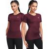 imageNELEUS Womens 3 Pack Compression Workout Athletic Shirt8018 BlackGreyBurgundy