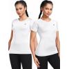 imageNELEUS Womens 3 Pack Compression Workout Athletic Shirt8018 BlackGreyWhite