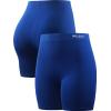 imageNELEUS Womens 4quot 3quot Biker Short 3 Pack High Waist Athletic Shorts for Gym Yoga Running9057 BlackBlueRed