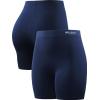 imageNELEUS Womens 4quot 3quot Biker Short 3 Pack High Waist Athletic Shorts for Gym Yoga Running9057 PinkNavy BlueRed