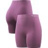 imageNELEUS Womens 4quot 3quot Biker Short 3 Pack High Waist Athletic Shorts for Gym Yoga Running9057 PinkNavy BlueRed