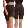 imageNELEUS Womens 8quot Biker Shorts High Waist Tummy Control Workout Running Shorts for Gym Yoga9044 BlackGreyCoffee 3 Pack